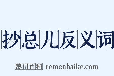 抄总儿反义词是什么意思的图片